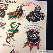 Load image into Gallery viewer, Bad Religion Suffer Tattoo Flash - Jared Gaines Art
