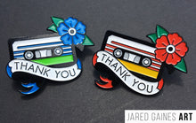 Load image into Gallery viewer, Descendents Tattoo Flash Pin | Cassette Tape - Jared Gaines Art
