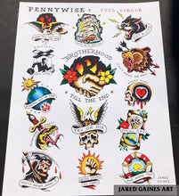 Load image into Gallery viewer, Pennywise - Full Circle Tattoo Flash