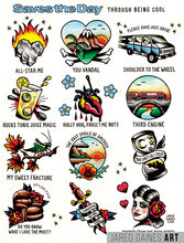 Load image into Gallery viewer, Saves the Day - Through Being Cool Tattoo Flash - Jared Gaines Art