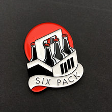 Load image into Gallery viewer, Black Flag Six Pack Pin - Jared Gaines Art