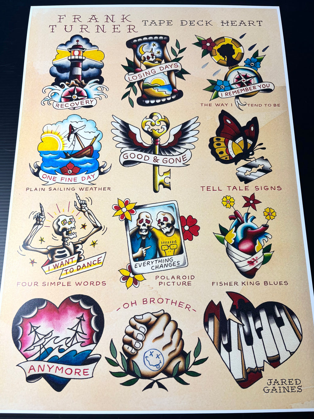 FRANK TURNER TATTOO FLASH