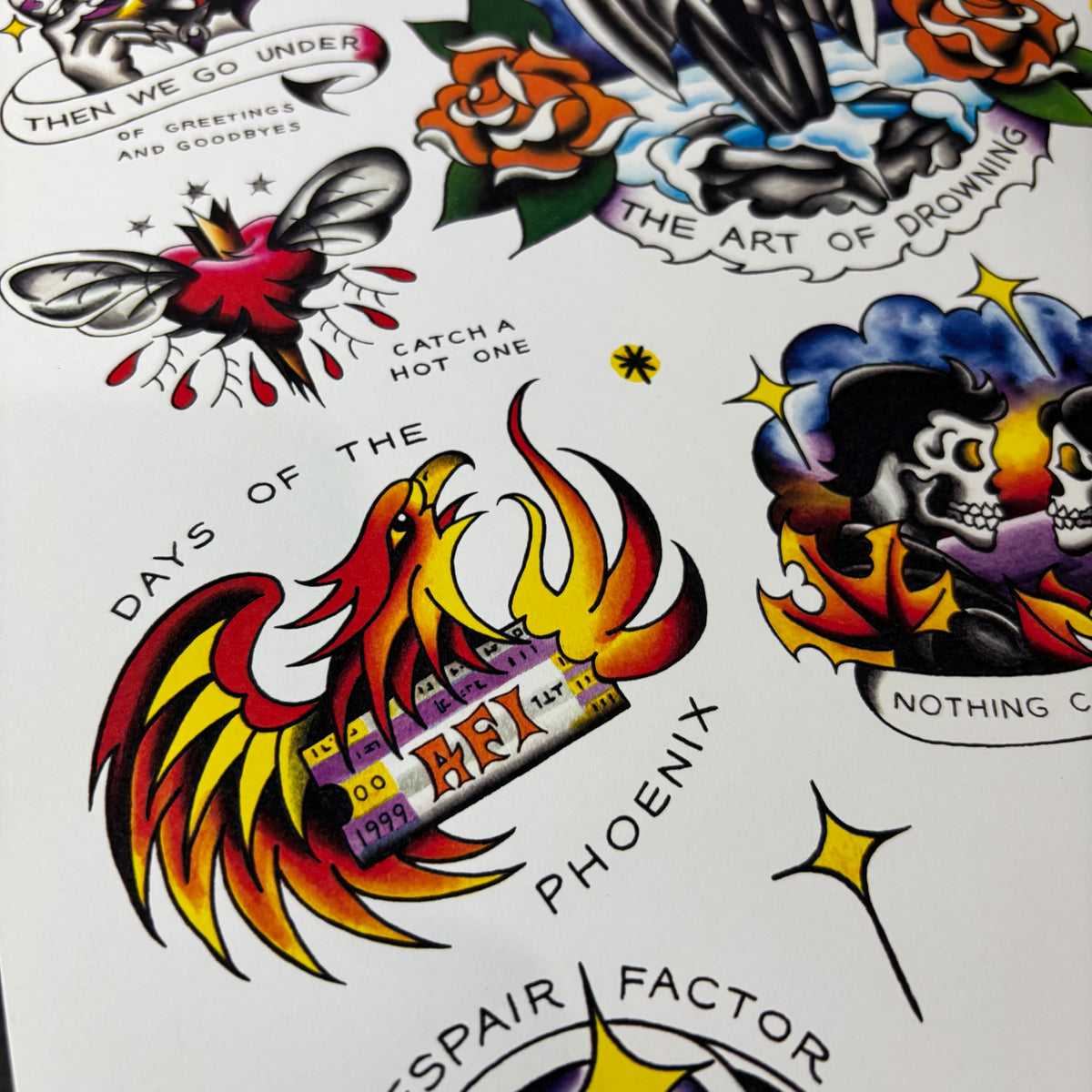 AFI The Art of Drowning Tattoo Flash