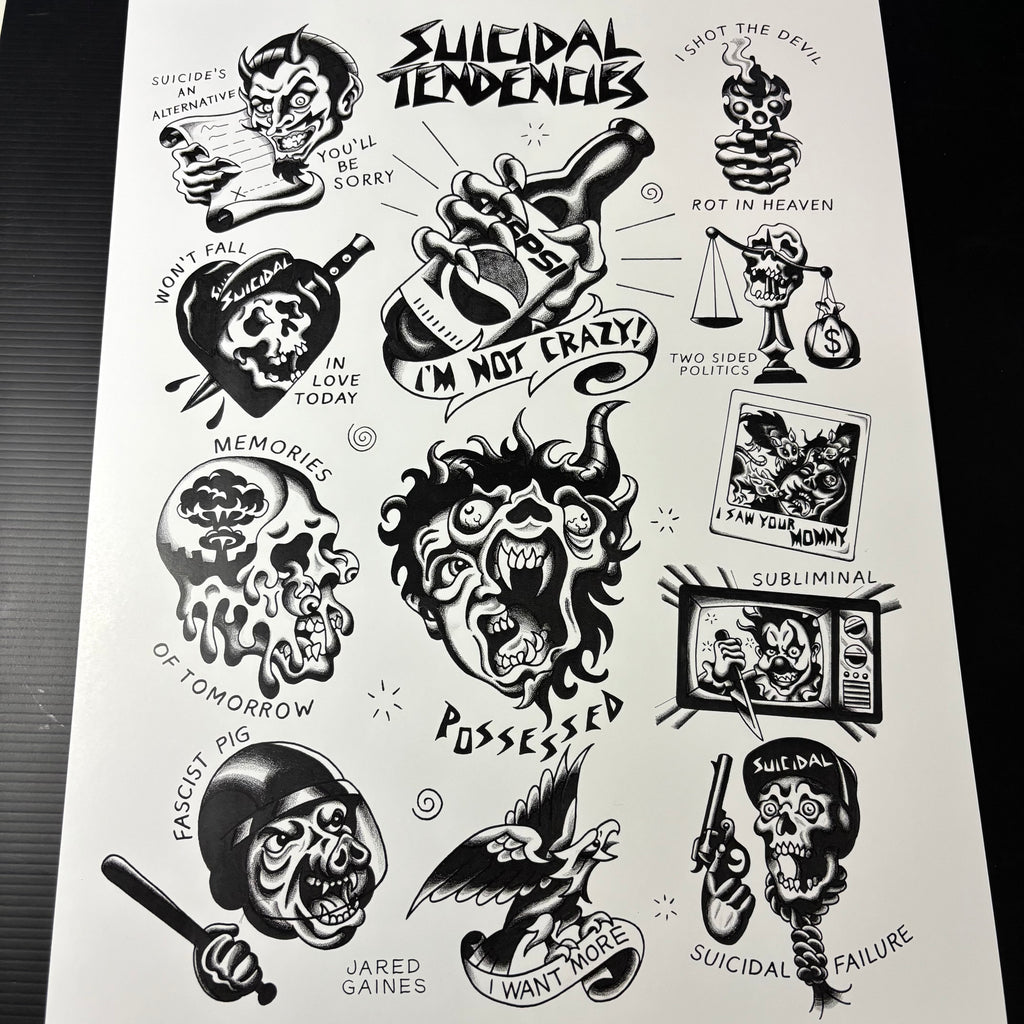 Suicidal Tendencies Tattoo Flash