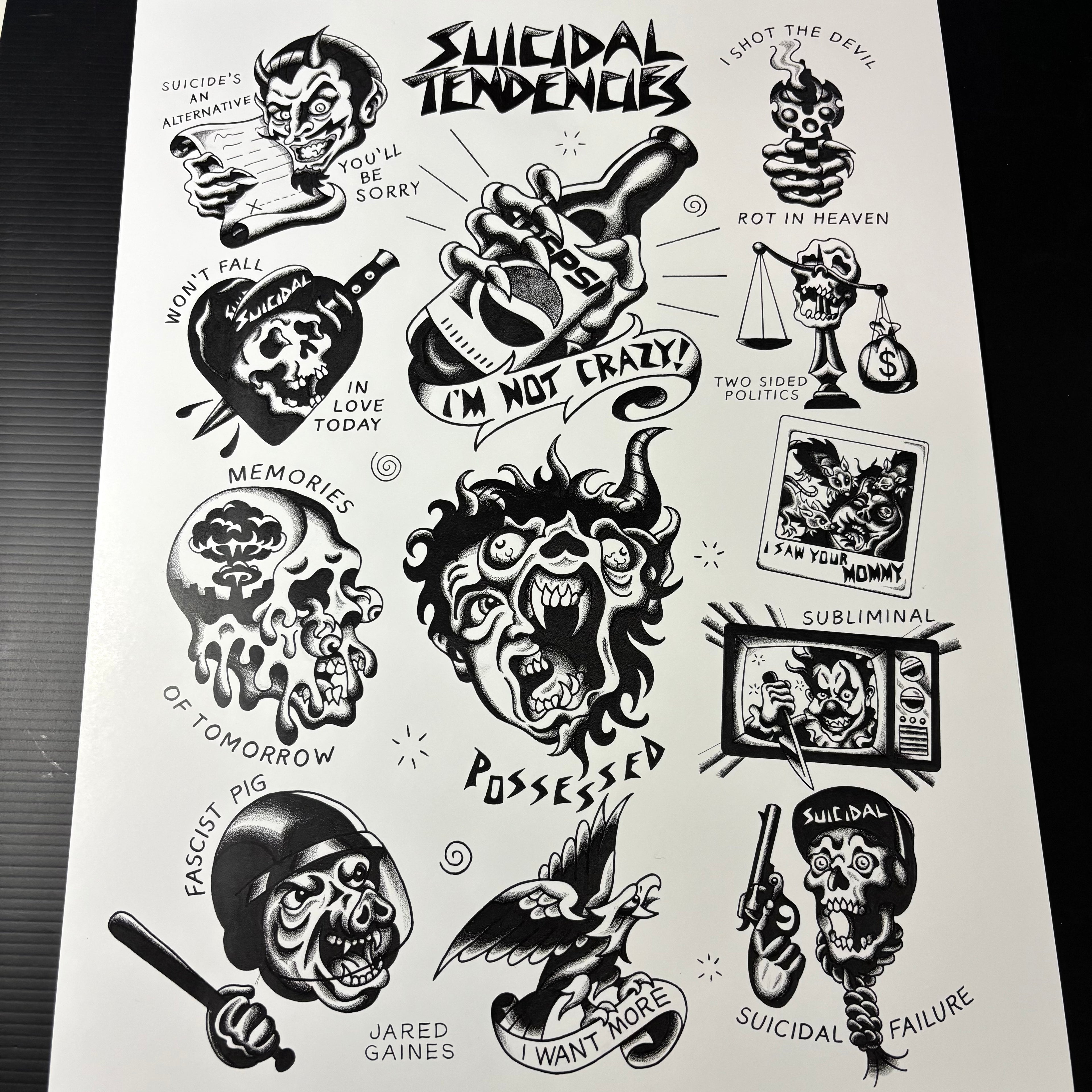Suicidal Tendencies Tattoo Flash