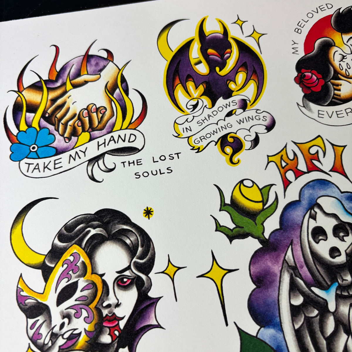 AFI The Art of Drowning Tattoo Flash