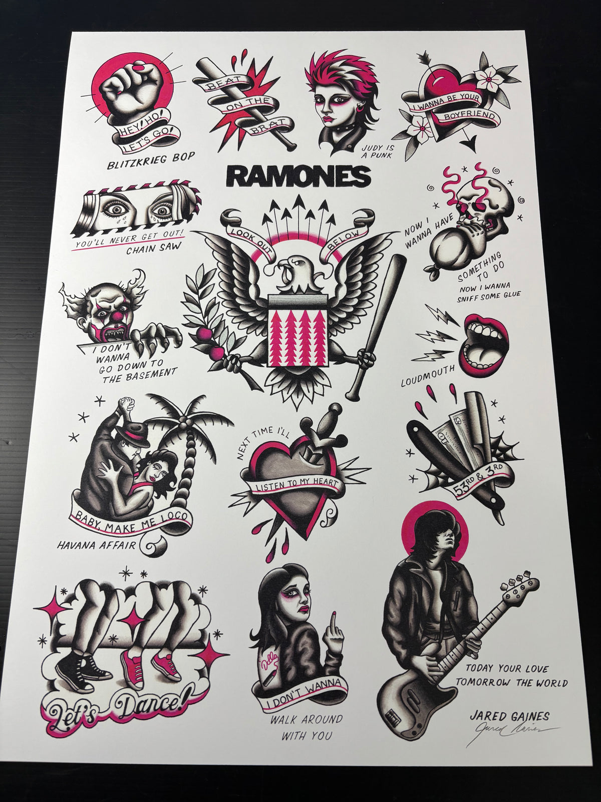Ramones Tattoo Flash