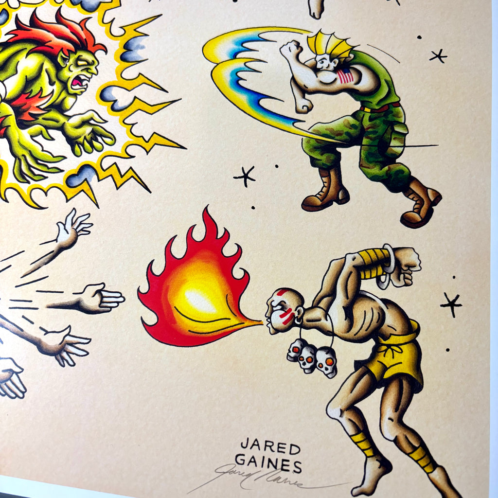 Street Fighter 2 Tattoo Flash