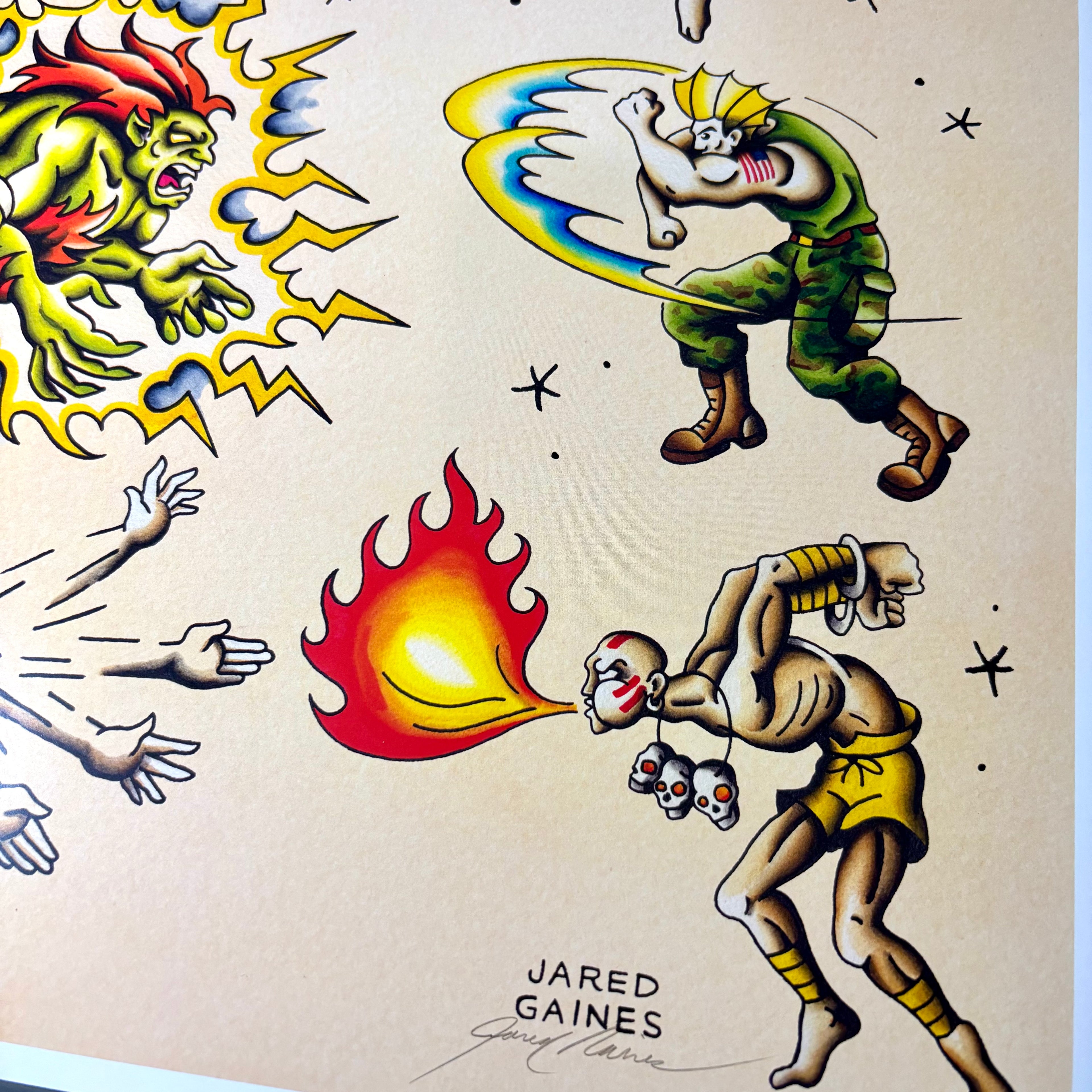 Street Fighter 2 Tattoo Flash