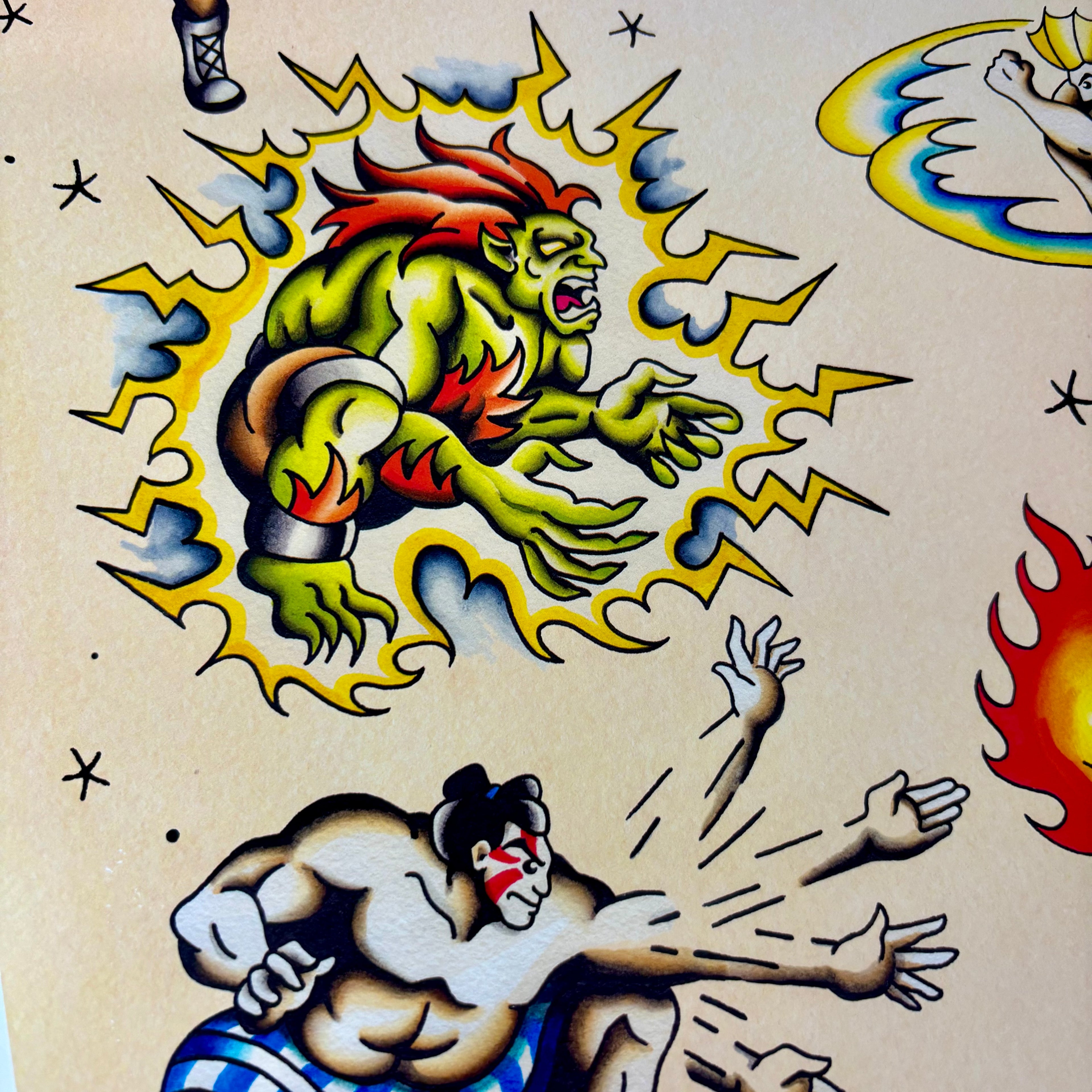 Street Fighter 2 Tattoo Flash