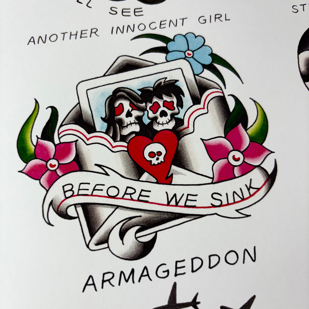 Alkaline Trio Tattoo Flash | From Here to Infirmary - Jared Gaines Art