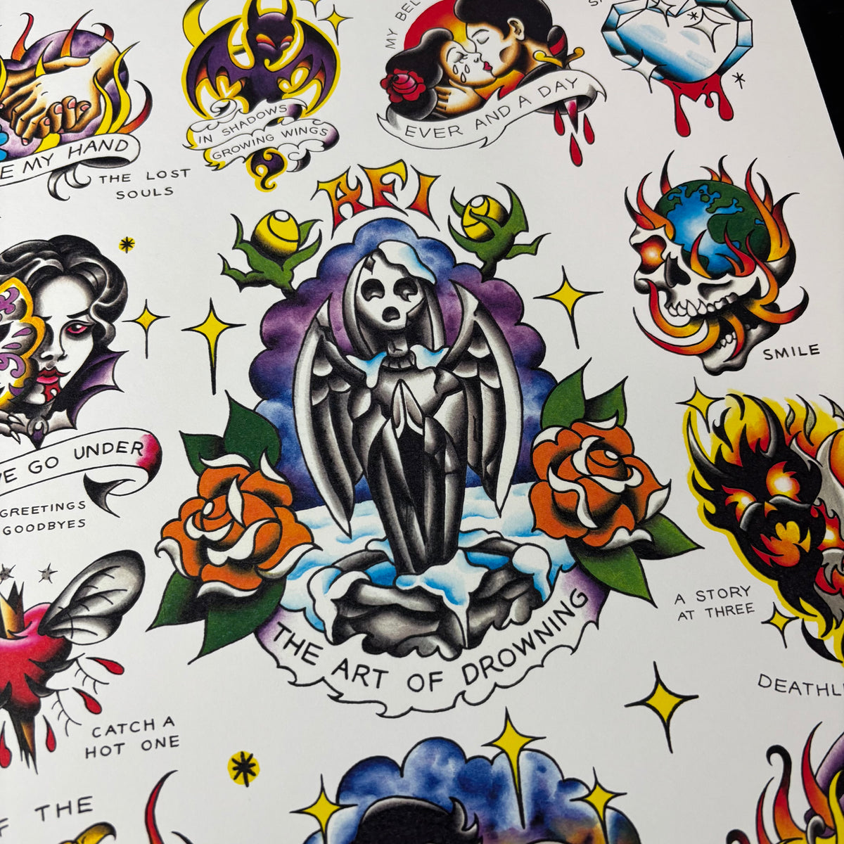 AFI The Art of Drowning Tattoo Flash