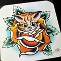Kitten and Rose Print - Jared Gaines Art