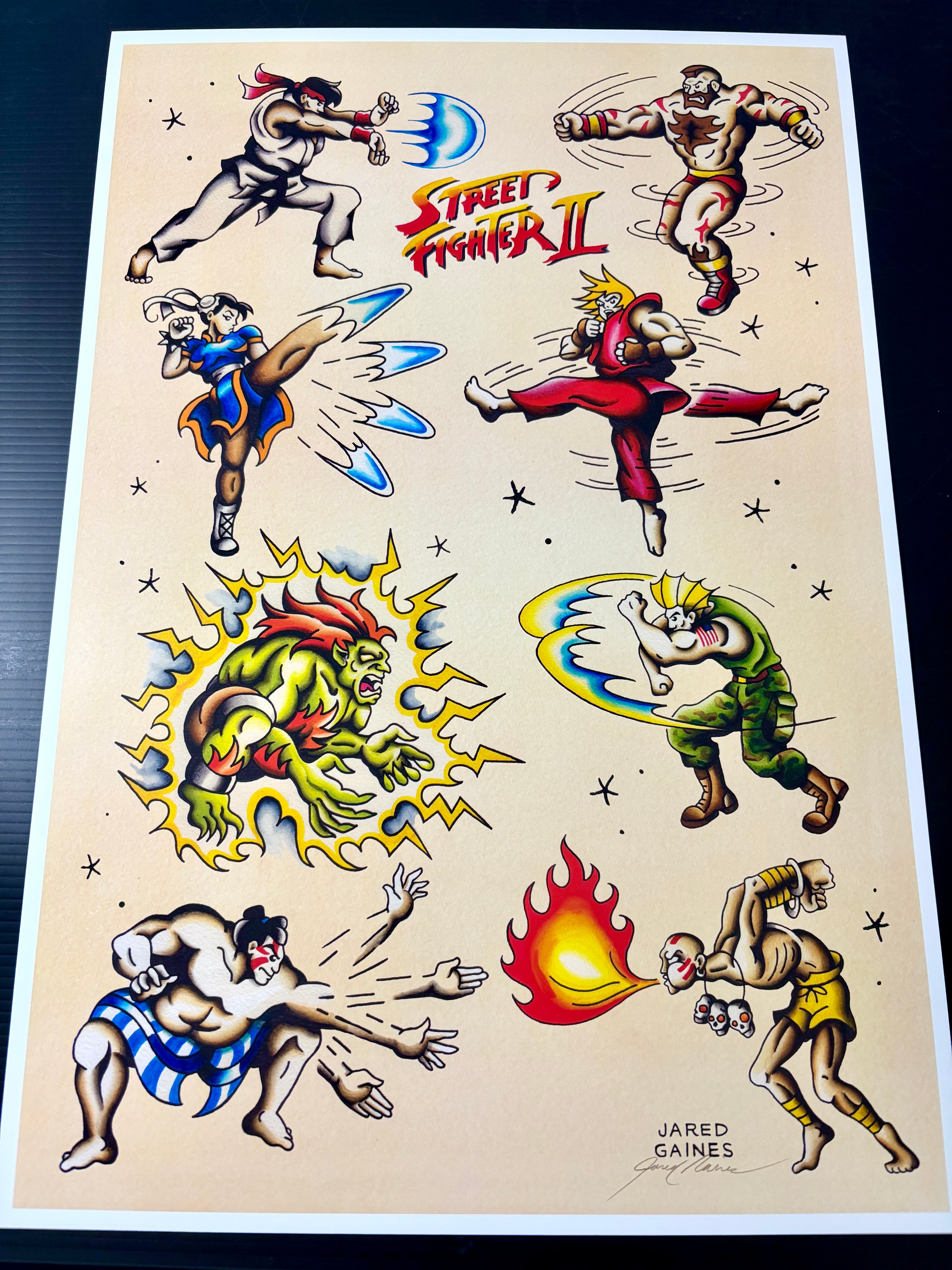 Street Fighter 2 Tattoo Flash