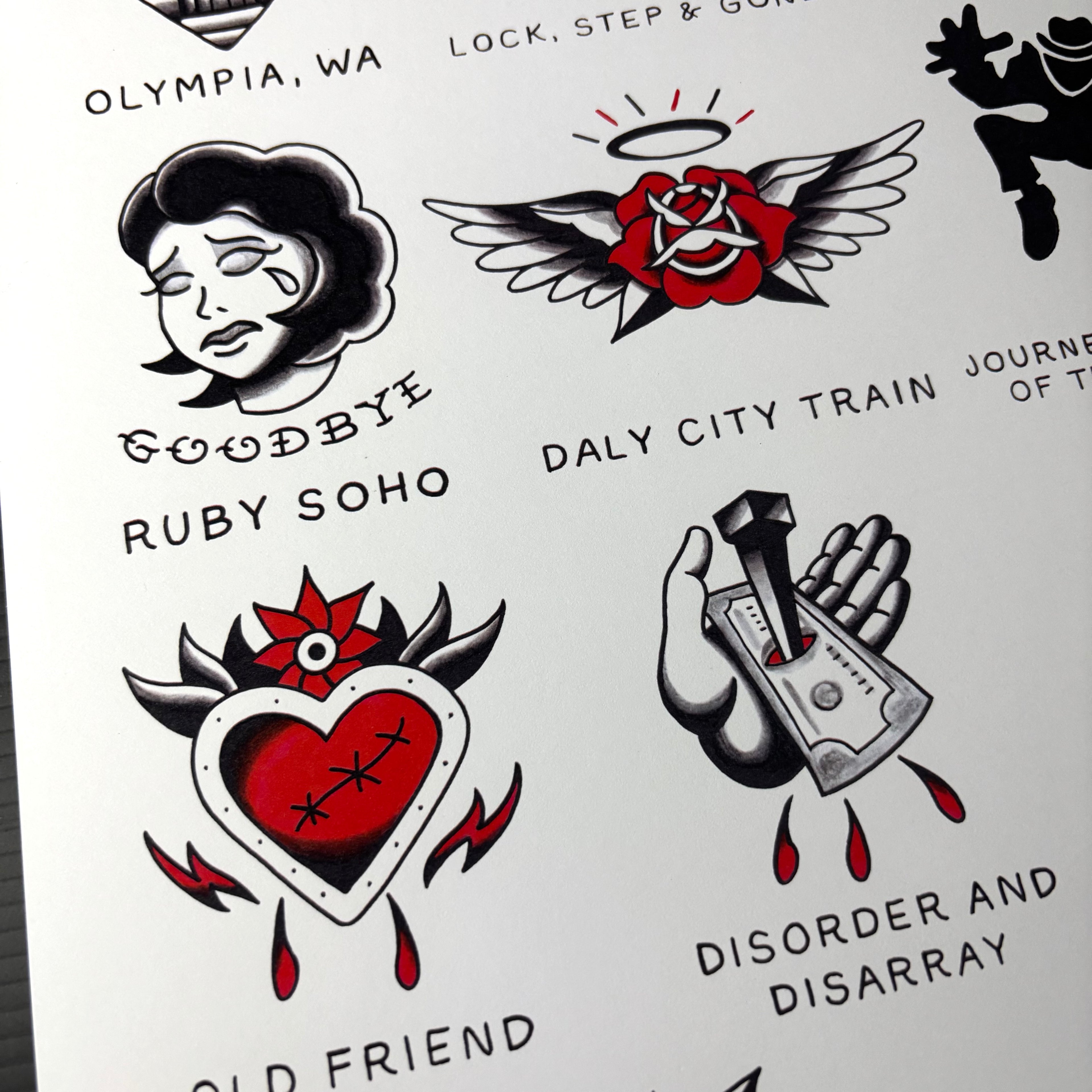 Rancid Tattoo Flash | and Out Come the Wolves