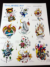 Load image into Gallery viewer, THURSDAY - Full Collapse Tattoo Flash
