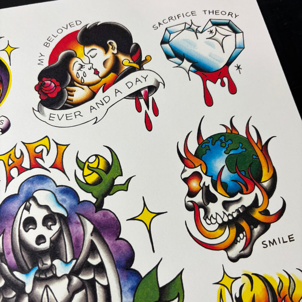 AFI The Art of Drowning Tattoo Flash
