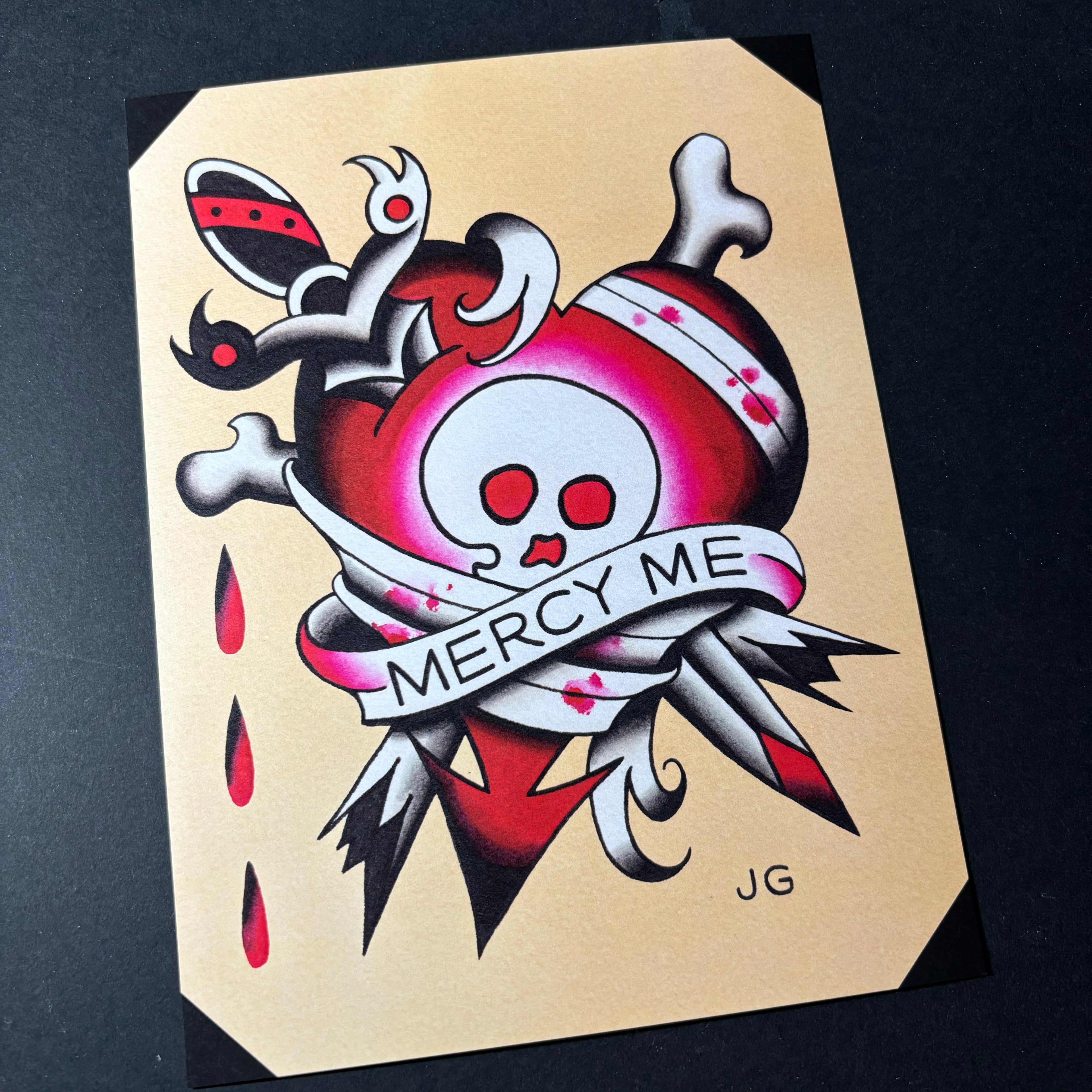 Alkaline Trio - Mercy Me Tattoo Flash - Jared Gaines Art