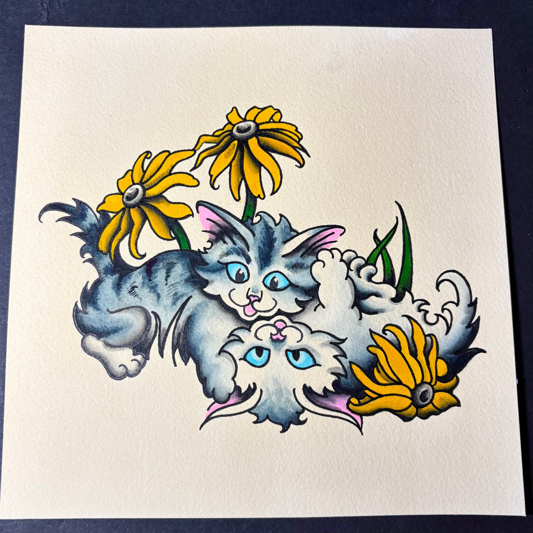 Kittens Playing ORIGINAL