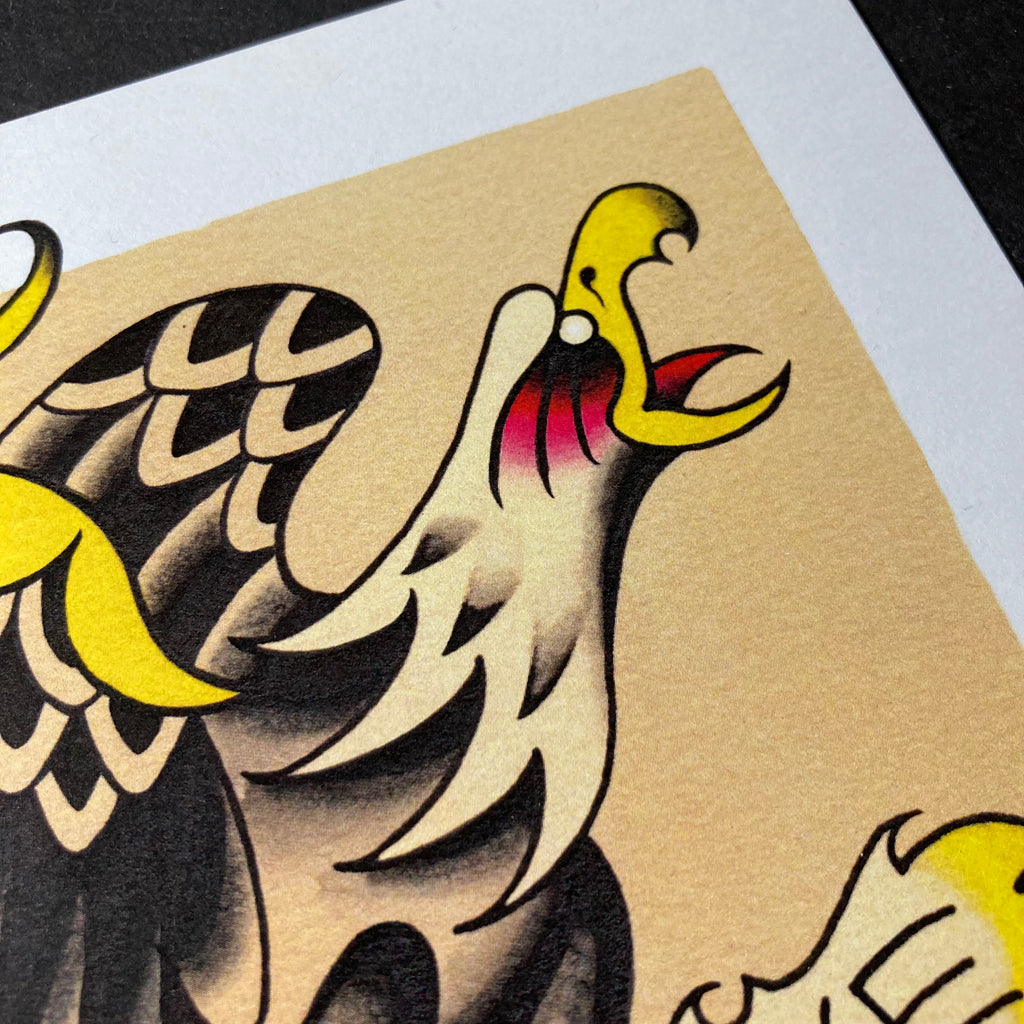 Rise Above Eagle Tattoo Flash - Jared Gaines Art
