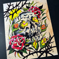 Full Moon Skull and Roses