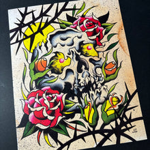 Load image into Gallery viewer, Full Moon Skull and Roses
