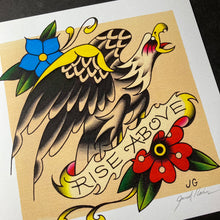 Load image into Gallery viewer, Rise Above Eagle Tattoo Flash
