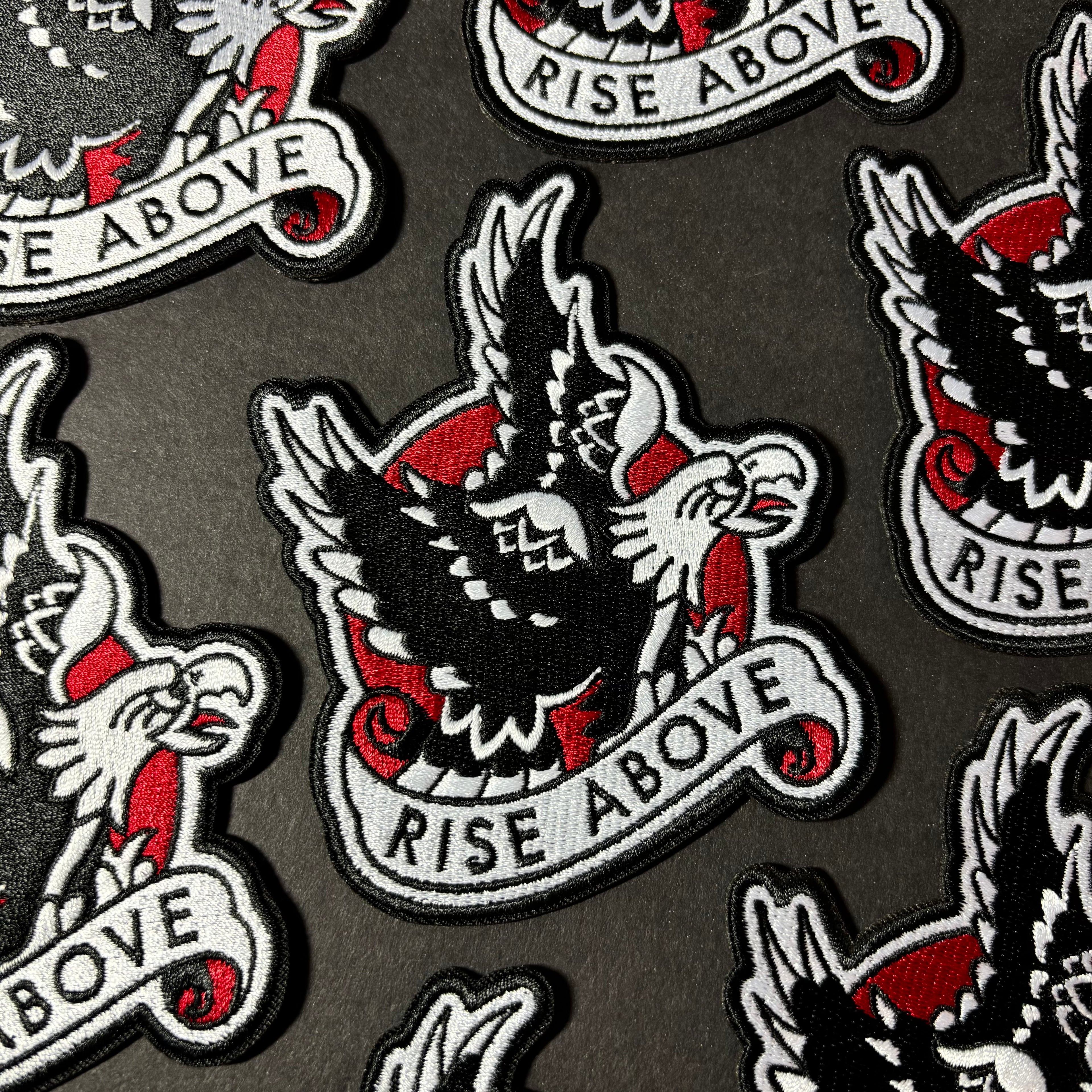 Black Flag | Rise Above Embroidered Patch - Jared Gaines Art