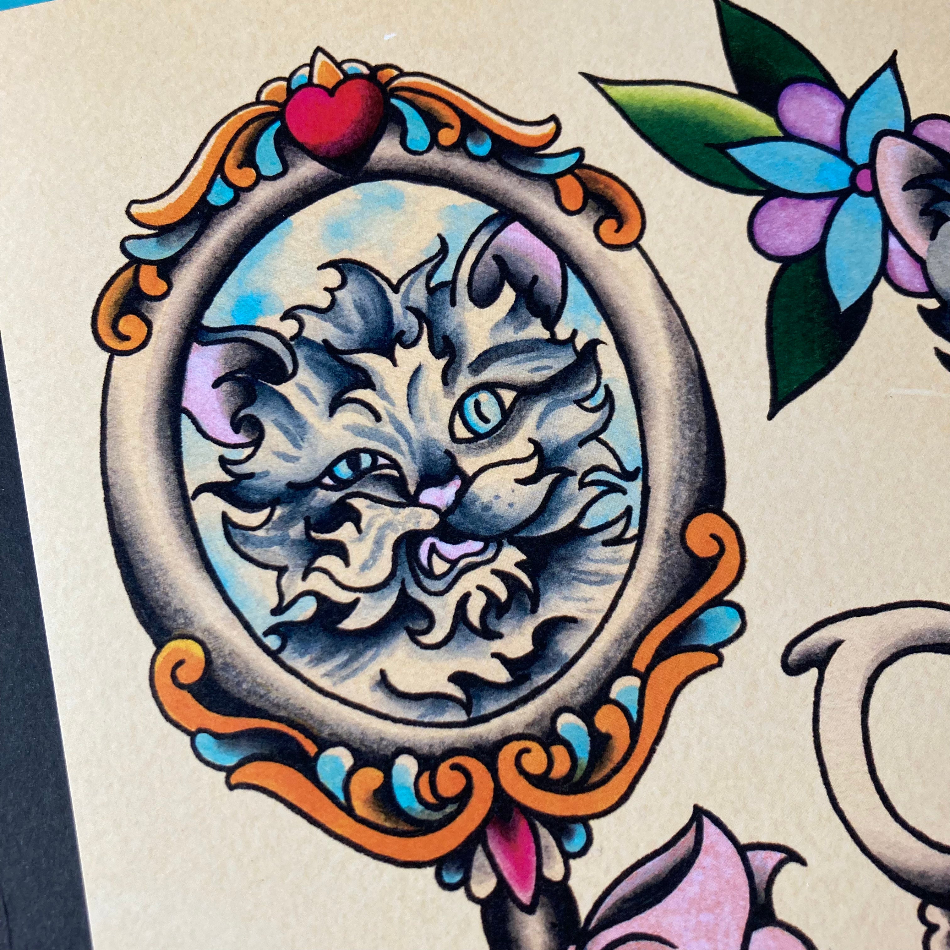 Kittens Tattoo Flash