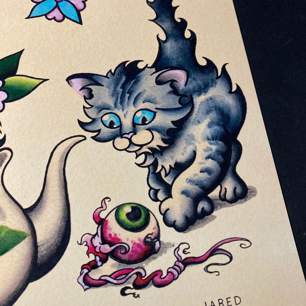Kittens Tattoo Flash