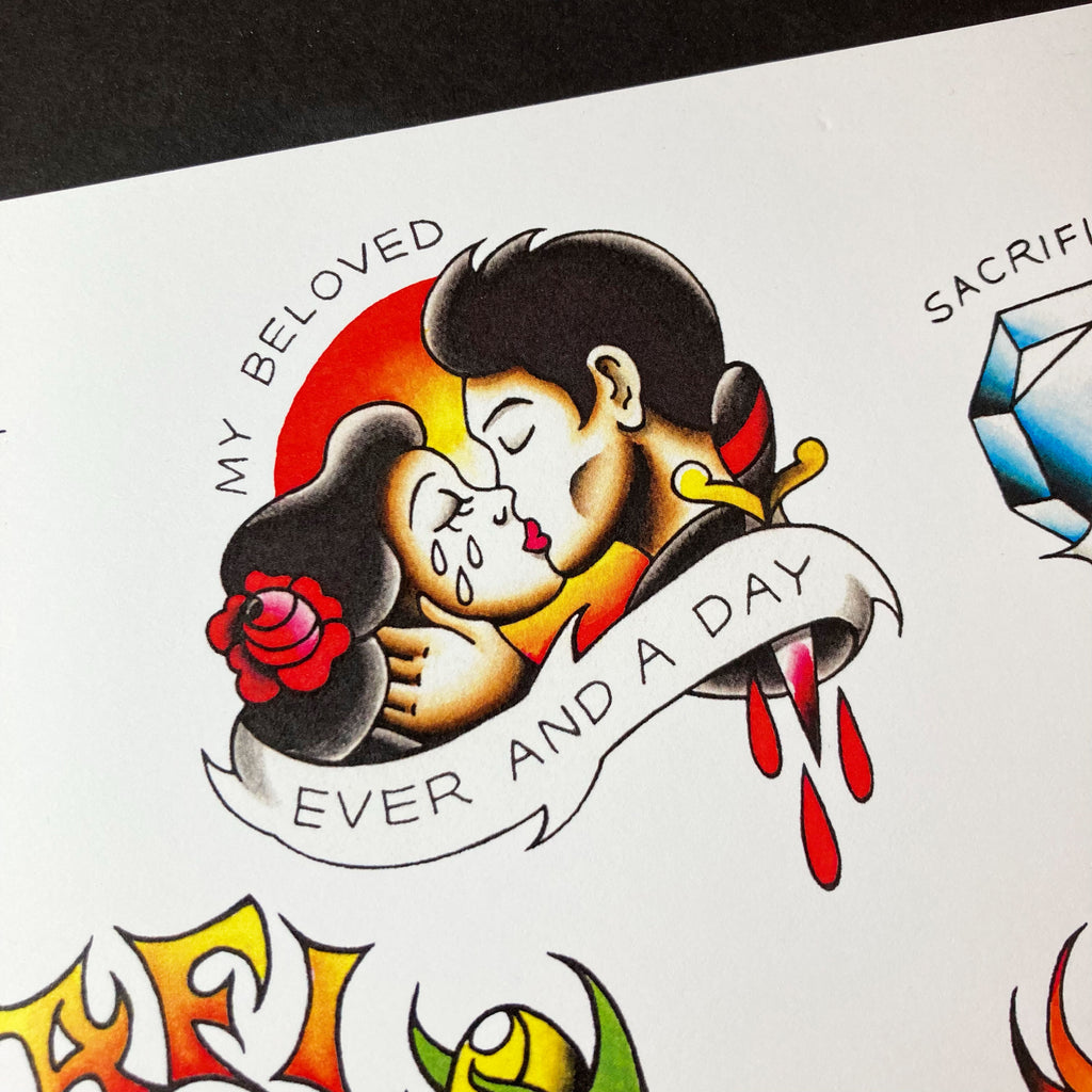AFI The Art of Drowning Tattoo Flash