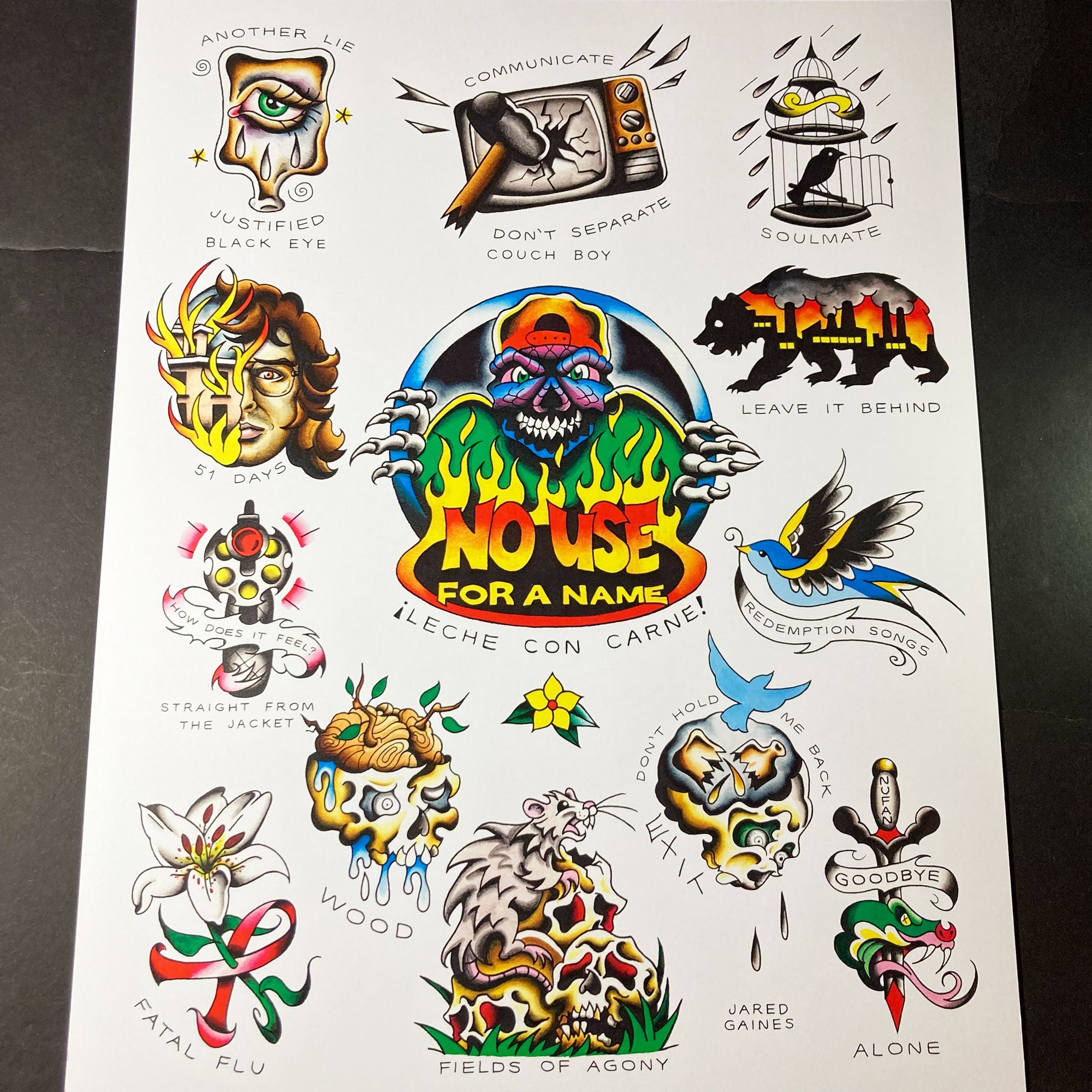 No Use for a Name Tattoo Flash