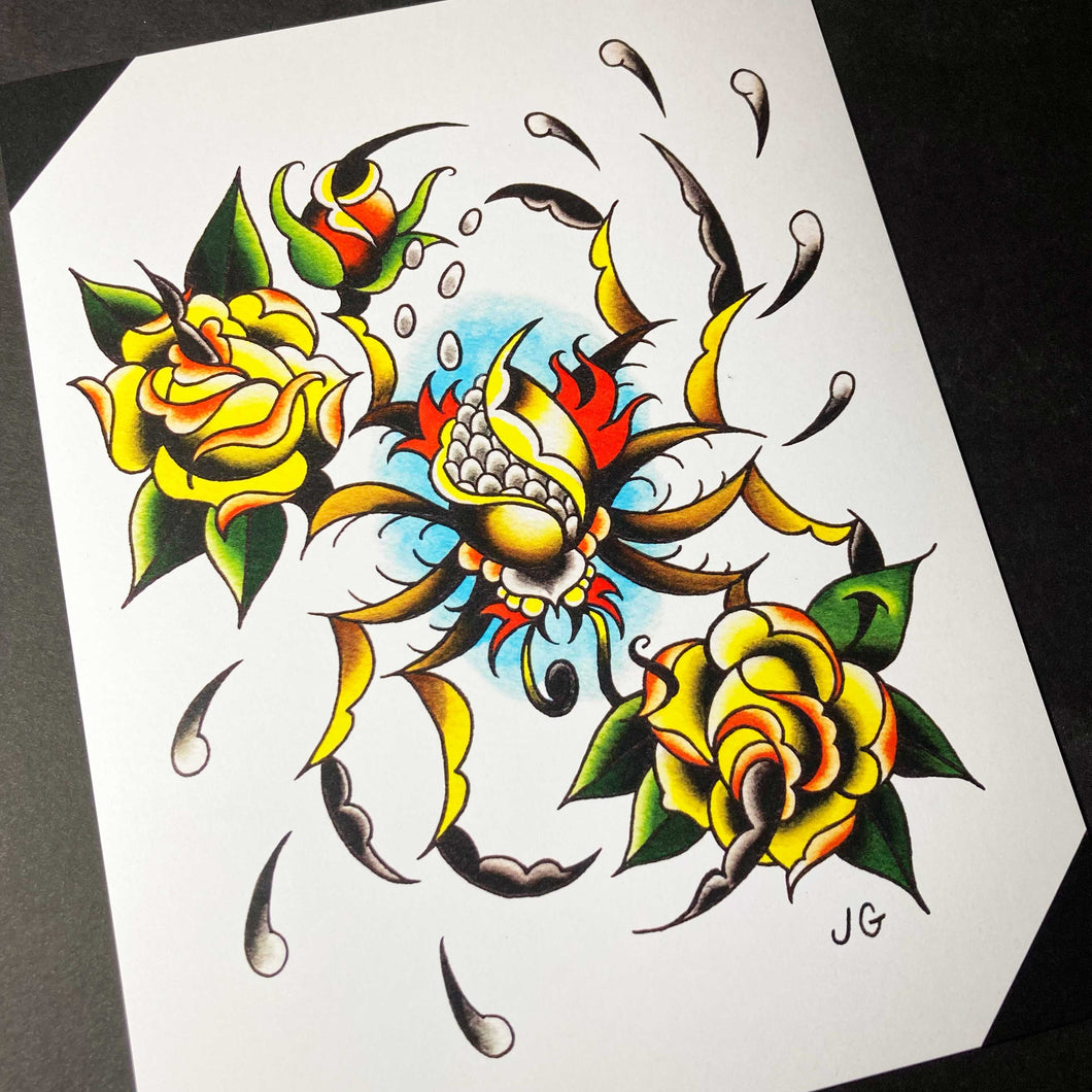 Spider and Roses