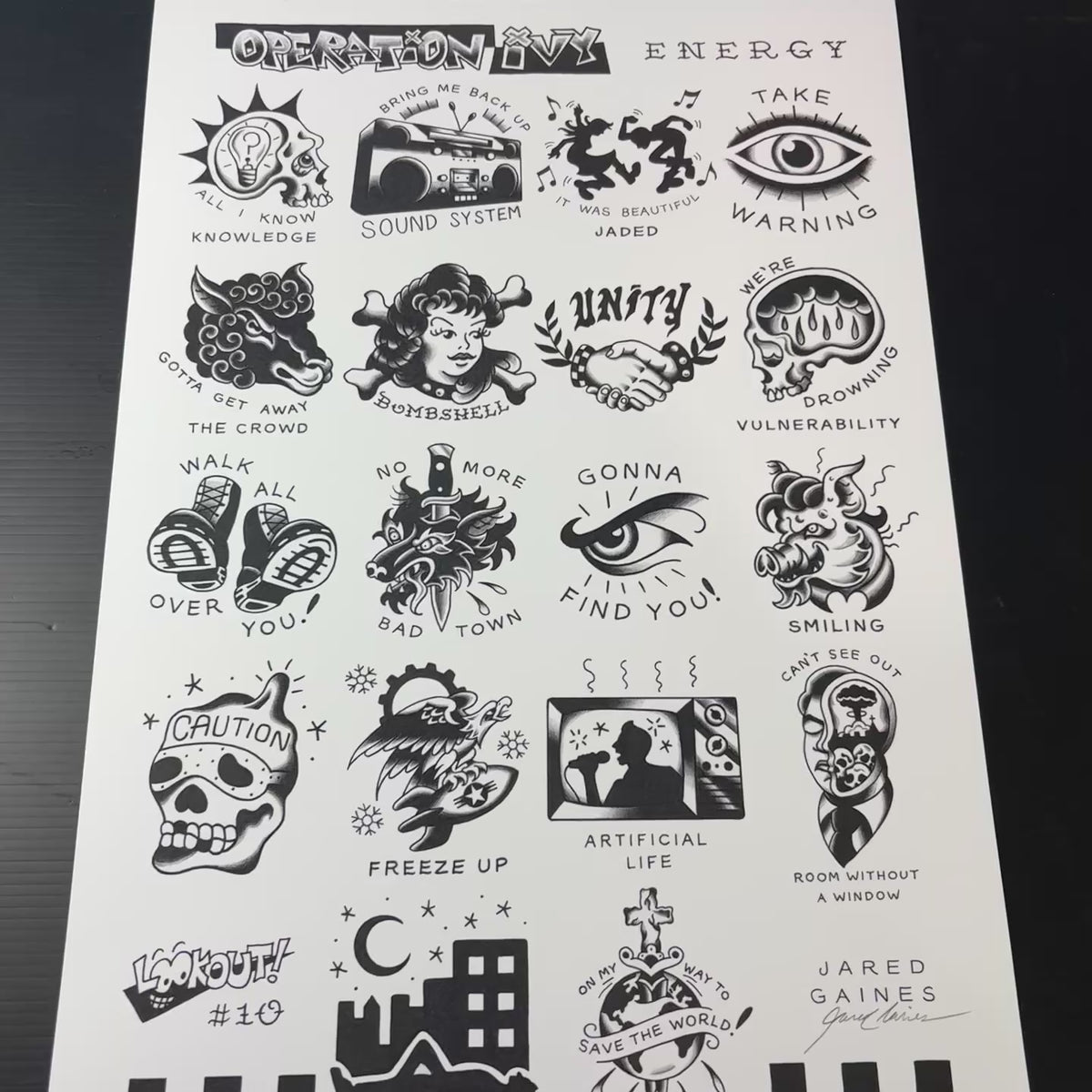 Operation Ivy Tattoo Flash - Energy