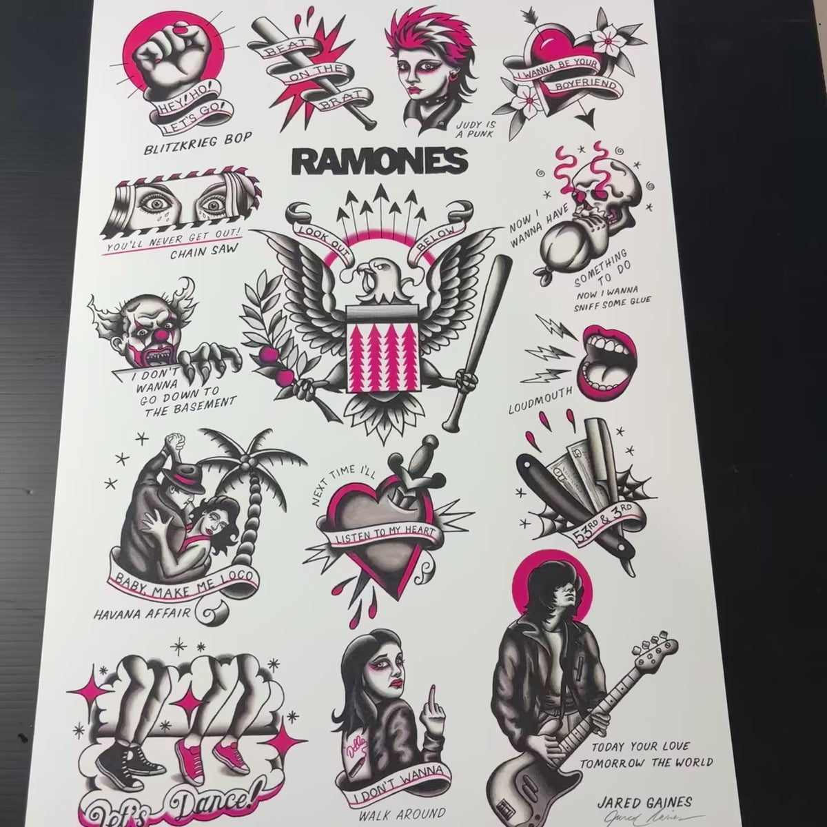 Ramones Tattoo Flash