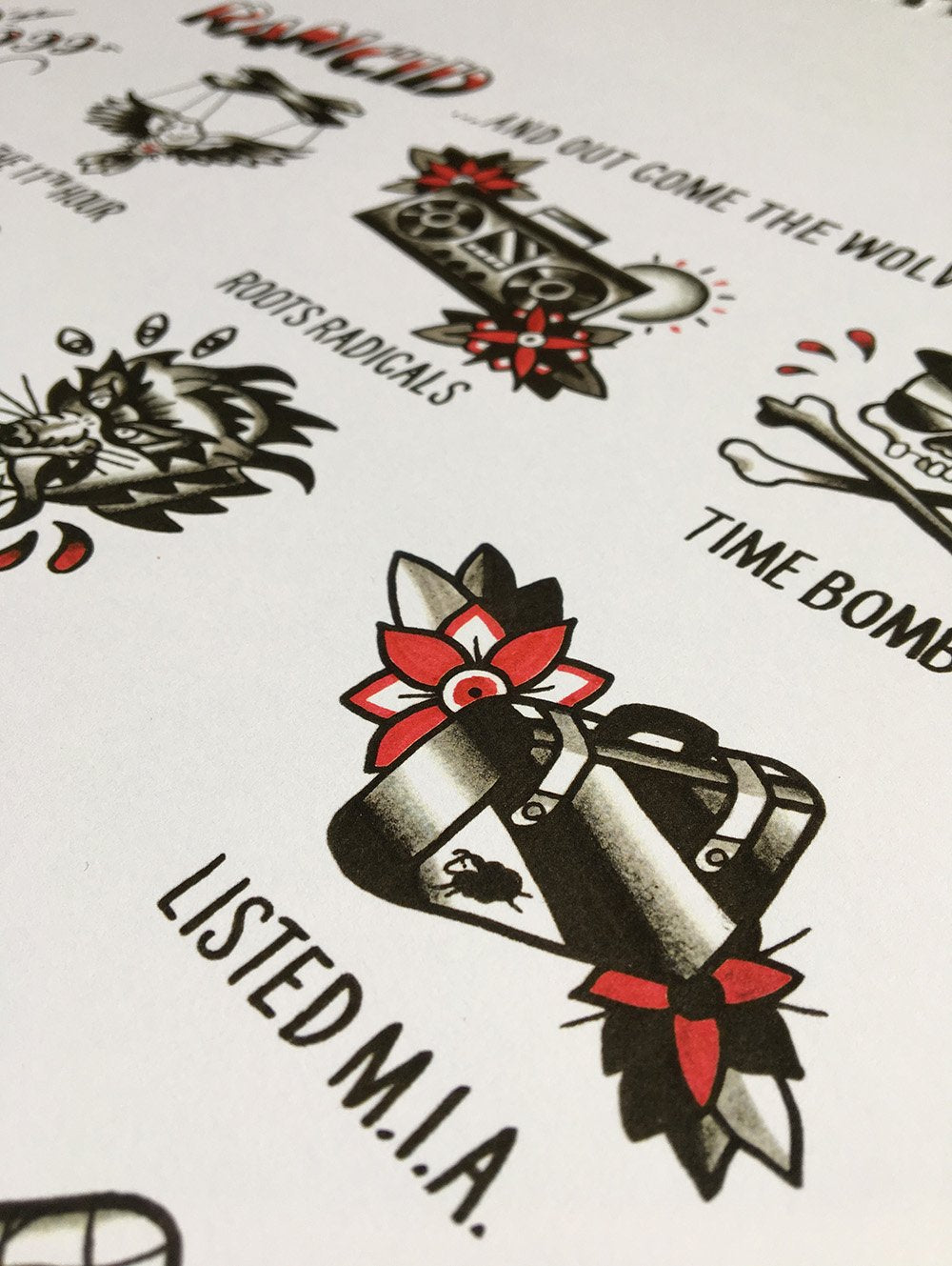 Rancid Tattoo Flash | and Out Come the Wolves - Jared Gaines Art