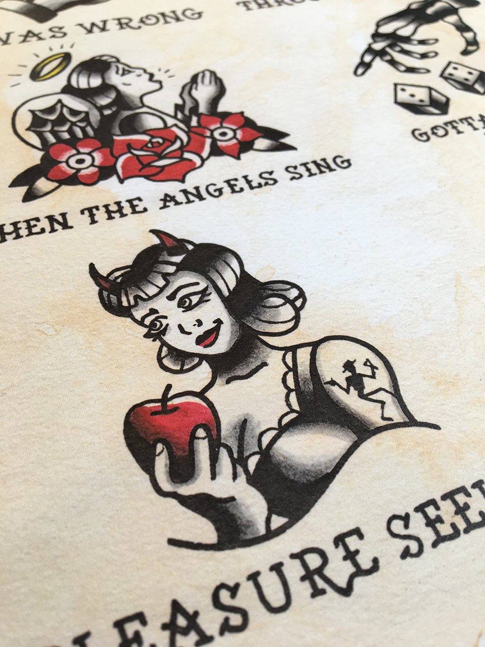 Social Distortion White Light Tattoo Flash - Jared Gaines Art