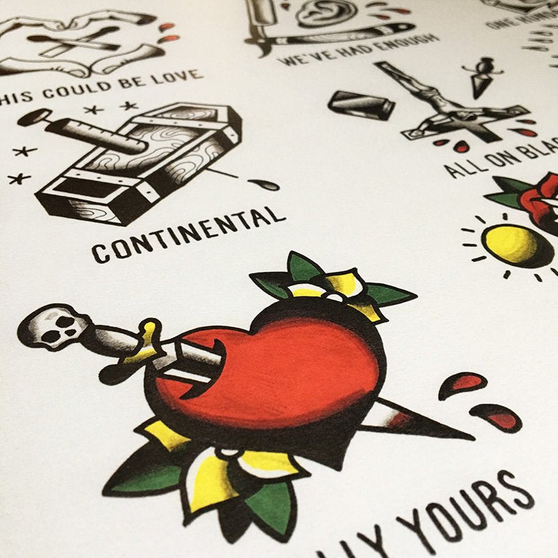 Alkaline Trio Good Mourning Tattoo Flash - Jared Gaines Art