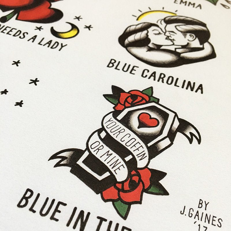 Alkaline Trio Good Mourning Tattoo Flash - Jared Gaines Art