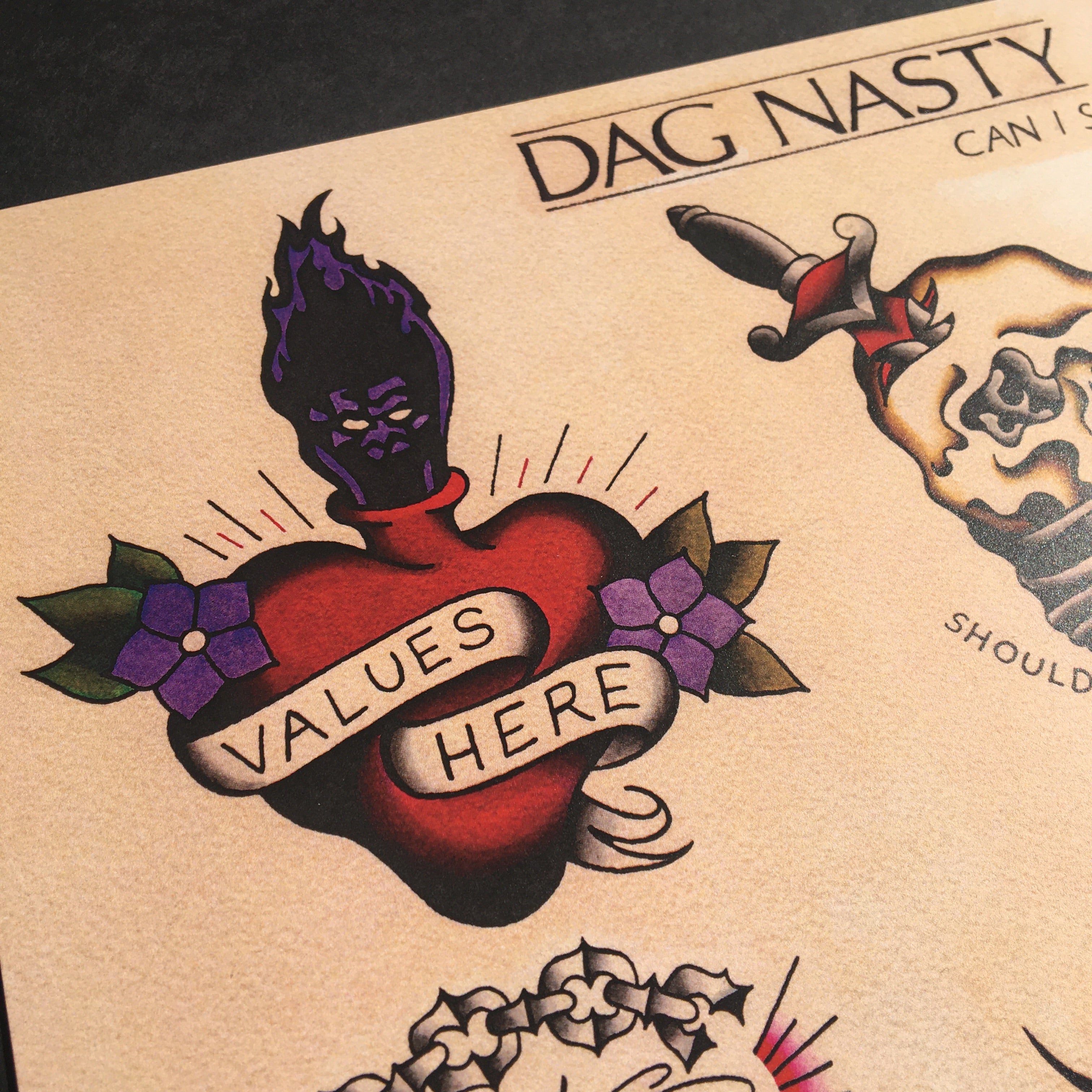 Dag Nasty Can I Say Tattoo Flash - Jared Gaines Art