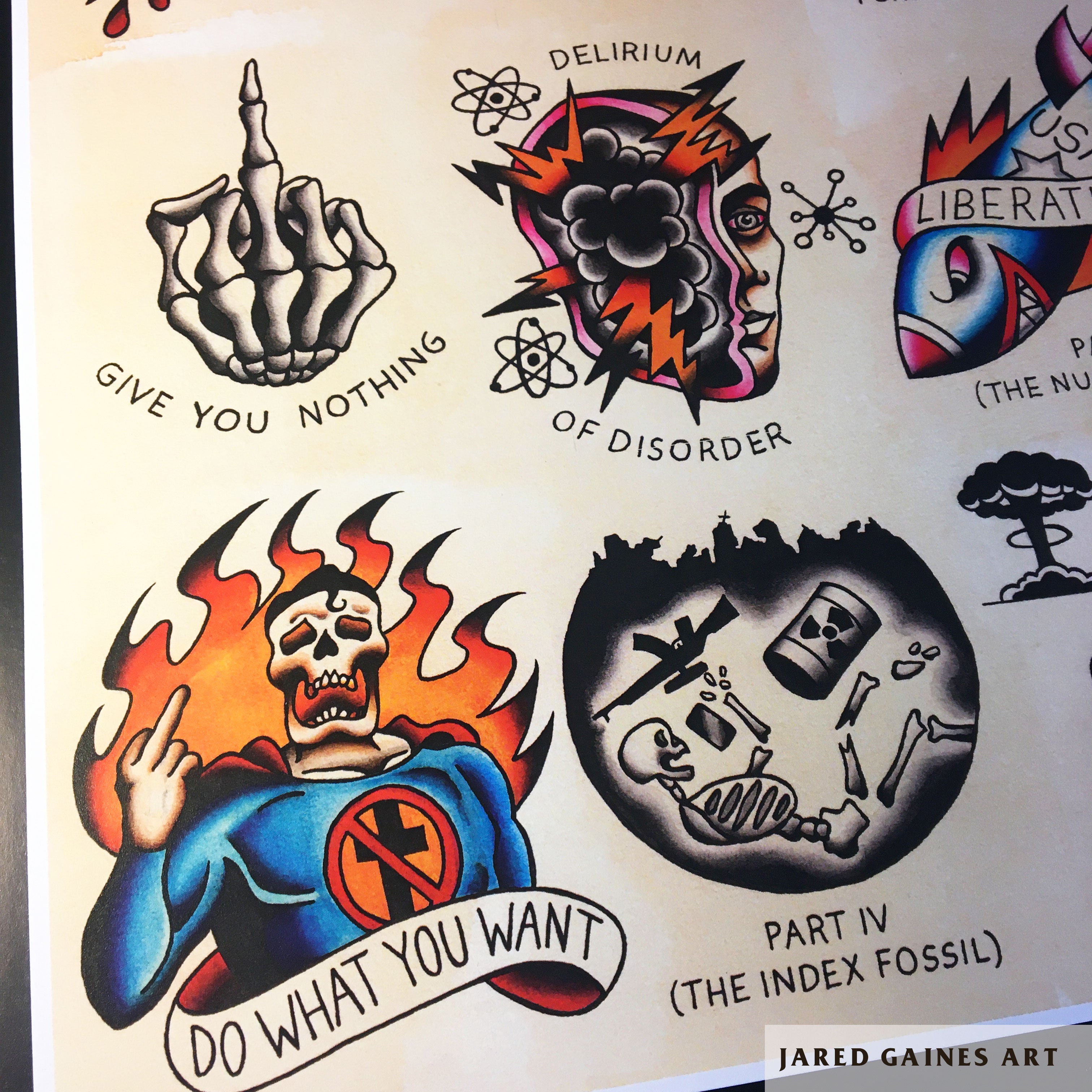 Bad Religion Suffer Tattoo Flash - Jared Gaines Art