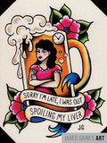 Alkaline Trio - Cooking Wine Print - Jared Gaines Art