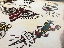 Load image into Gallery viewer, Inside Out - No Spiritual Surrender Tattoo Flash - Jared Gaines Art
