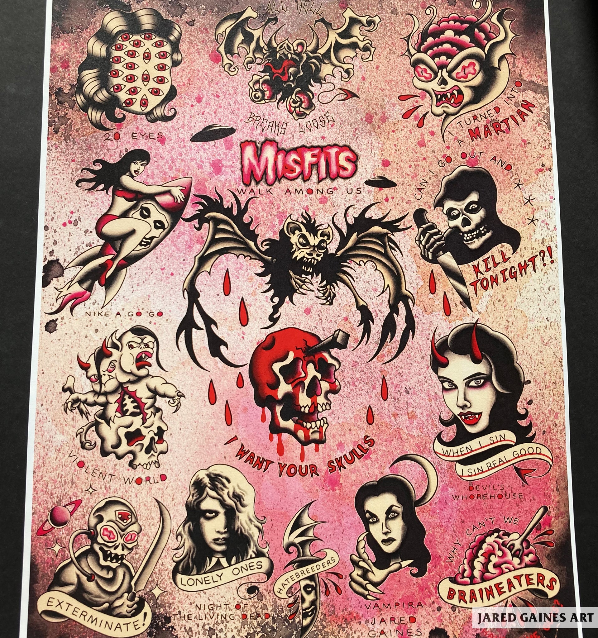 Misfits Tattoo Flash Walk Among Us Jared Gaines Art