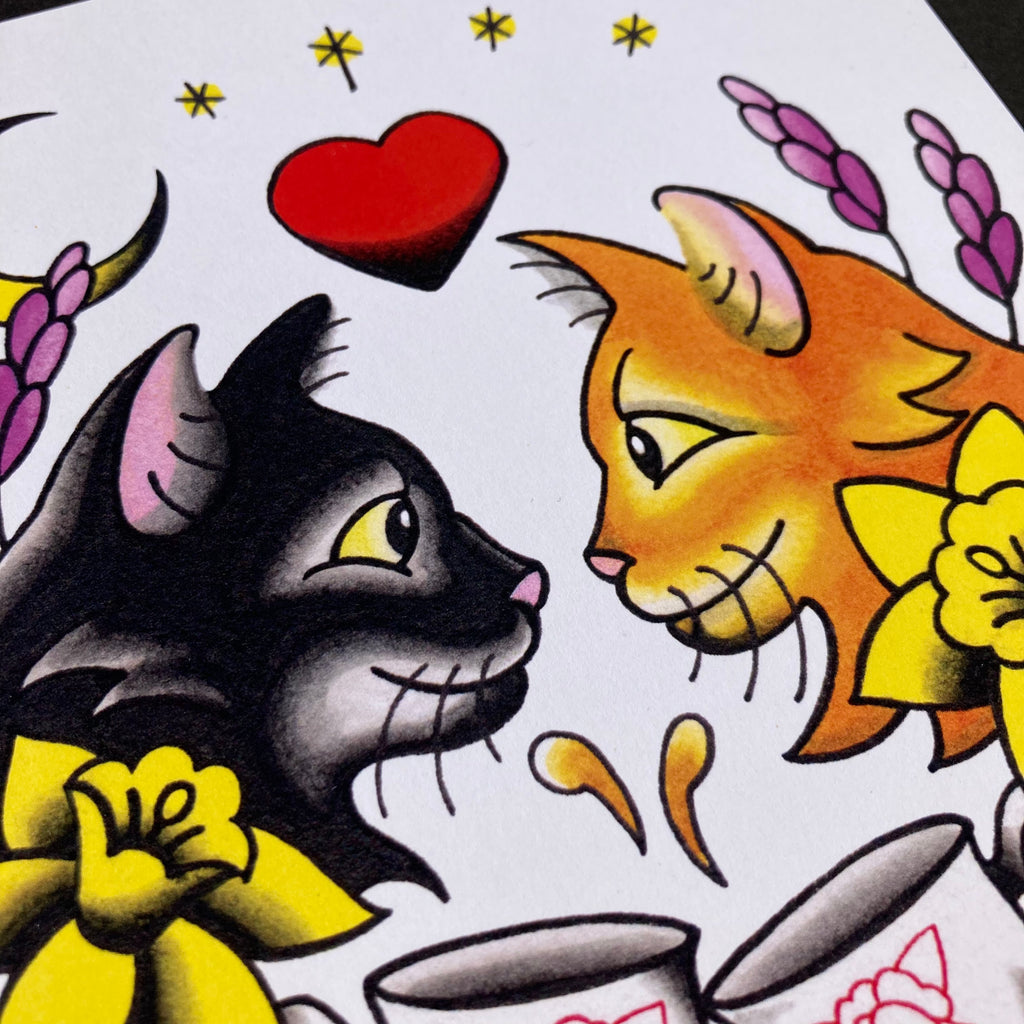 The Cure Tattoo Flash | The Lovecats - Jared Gaines Art