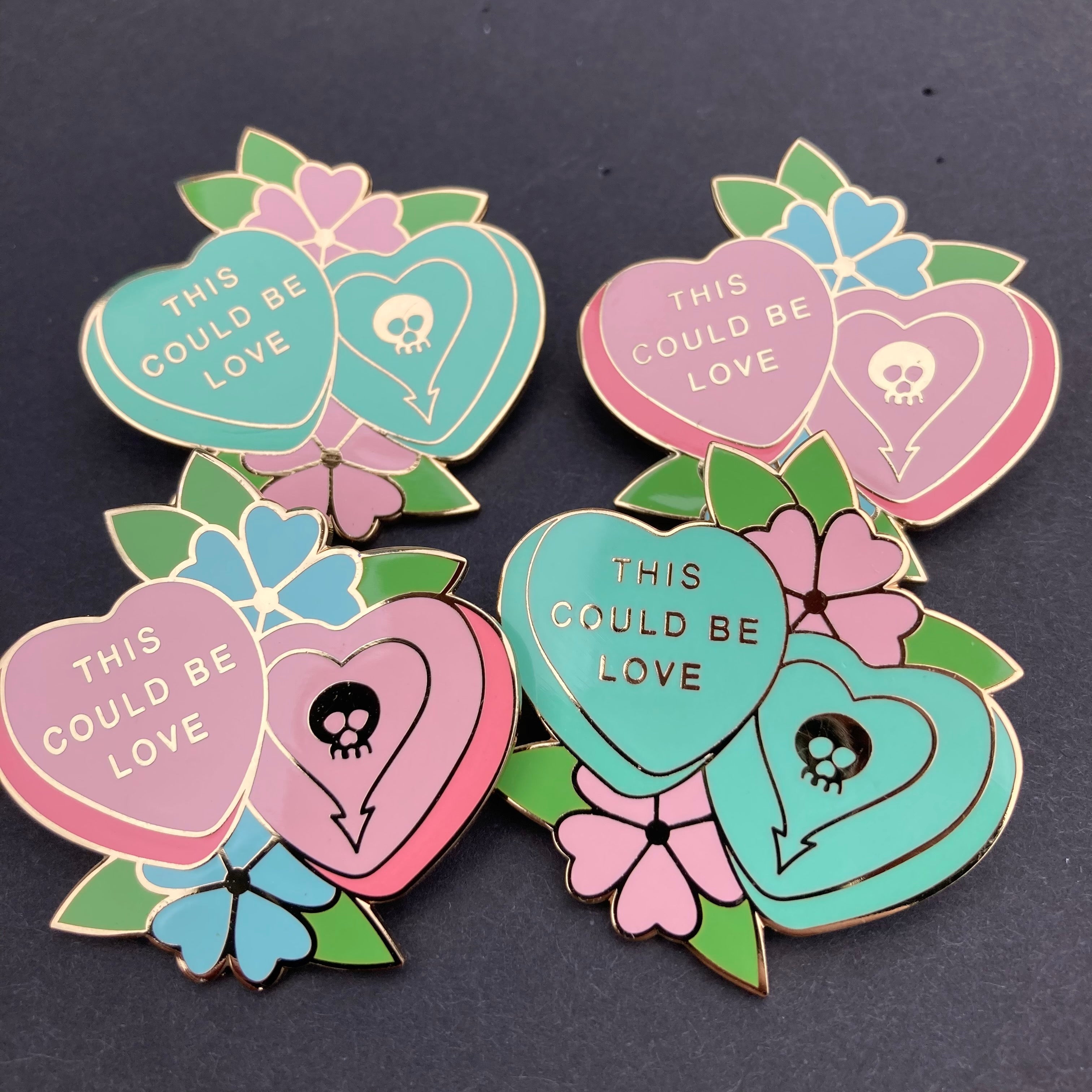 Alkaline Trio Valentine Pin - Jared Gaines Art