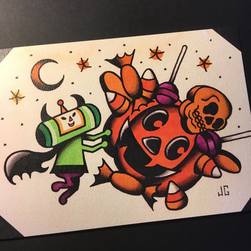 Katamari Halloween Print - Jared Gaines Art