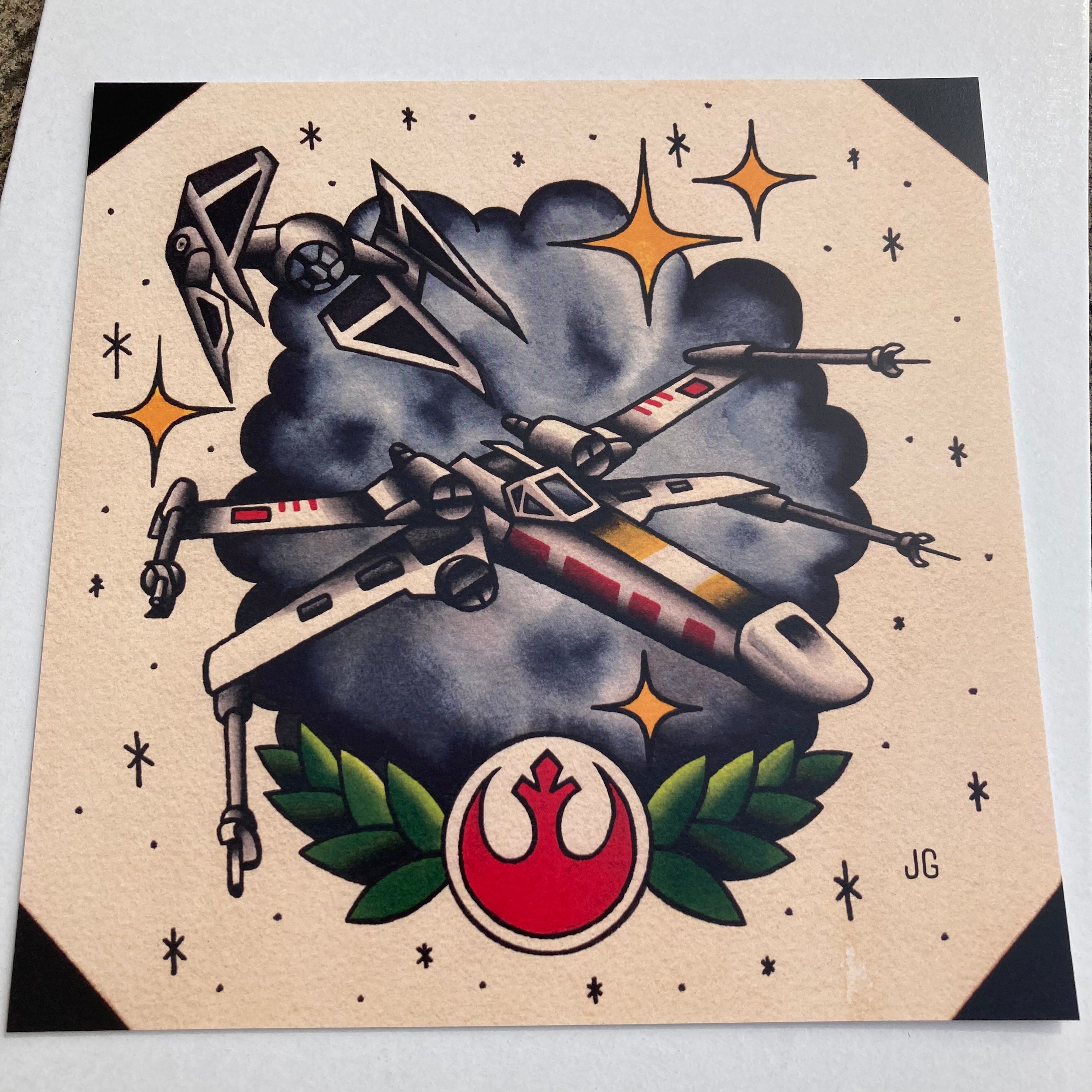 Star Wars Tattoo Flash | X Wing Rebel