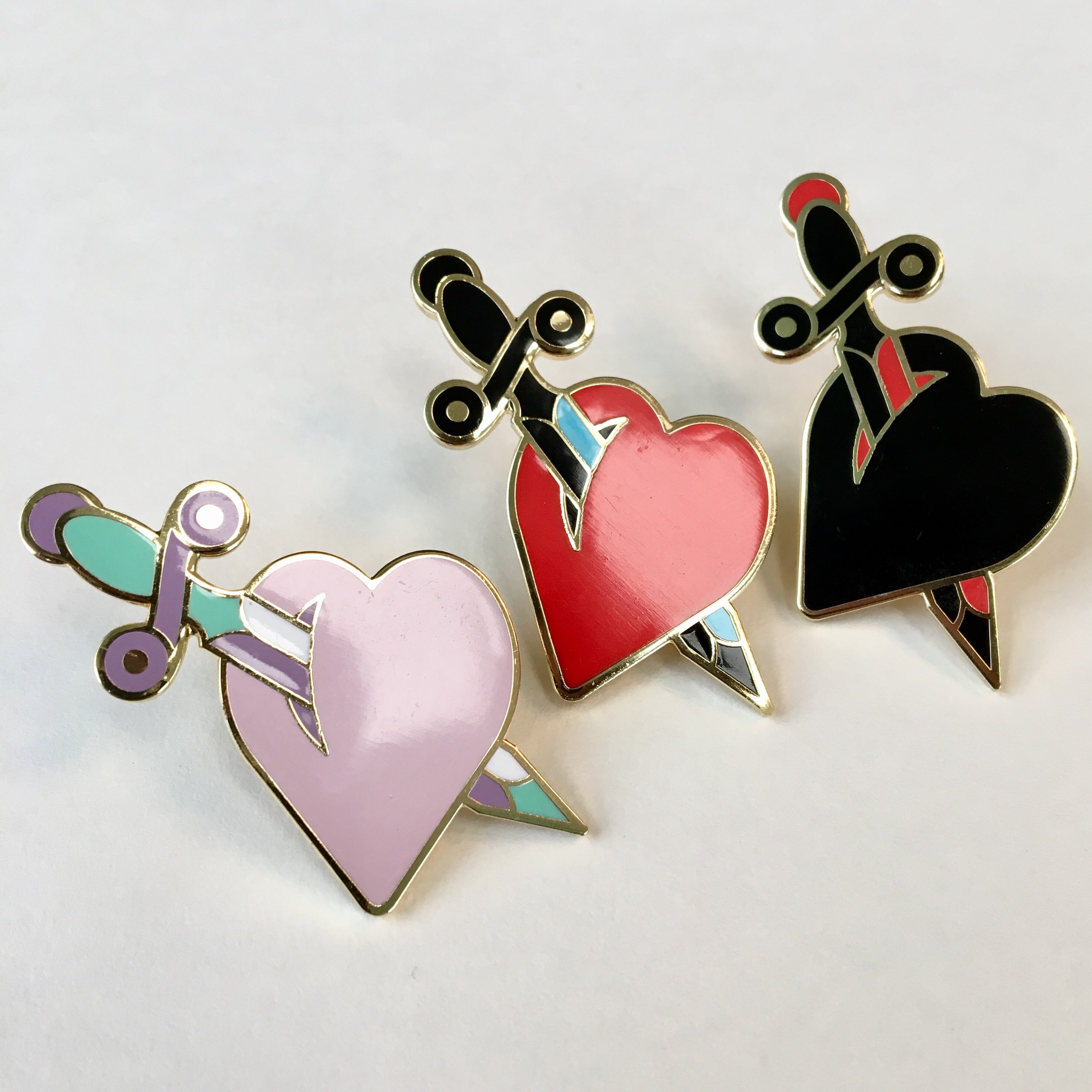 Heart and Dagger Pin - Jared Gaines Art