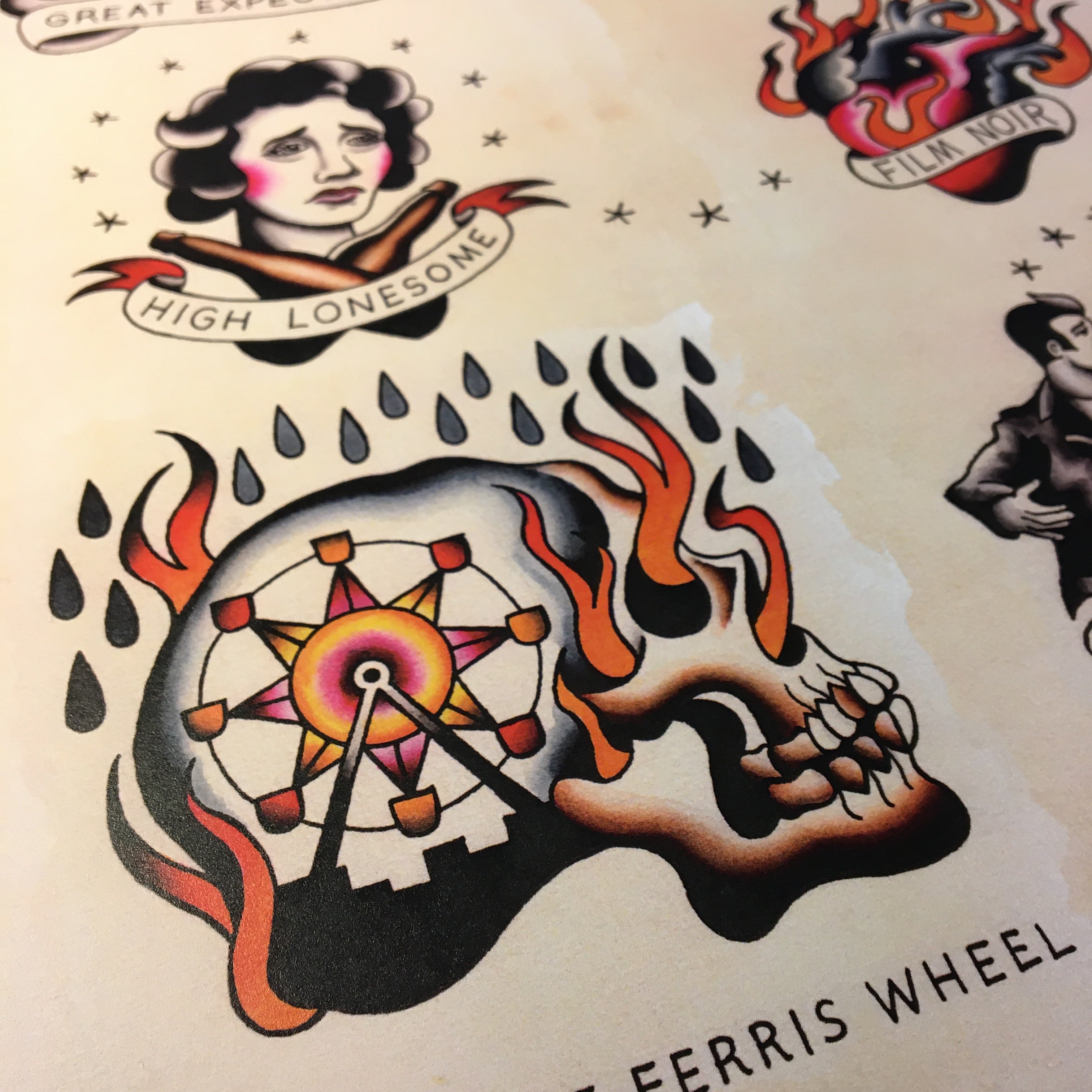 The Gaslight Anthem Tattoo Flash - Jared Gaines Art